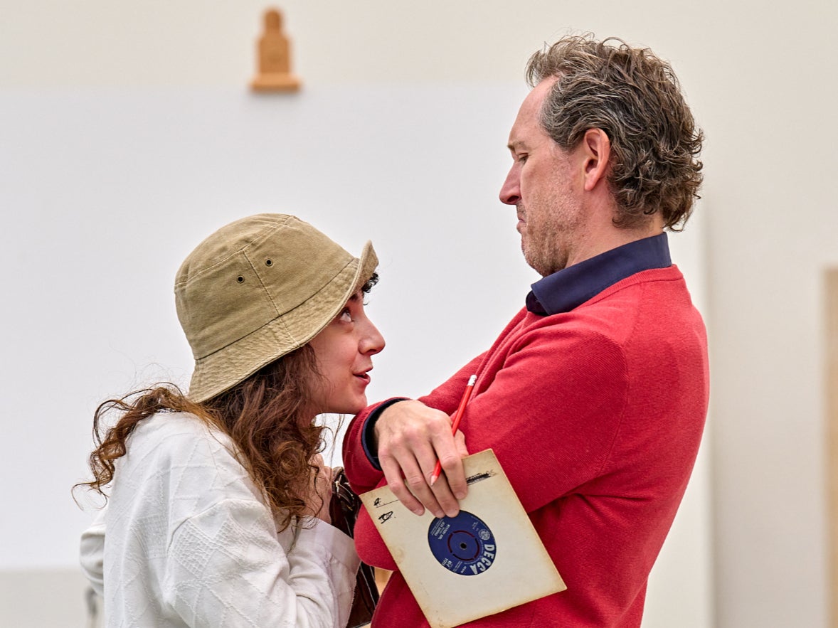 Patsy Ferran and Bertie Carvel in rehearsals for the Old Vic’s ‘Pygmalion’