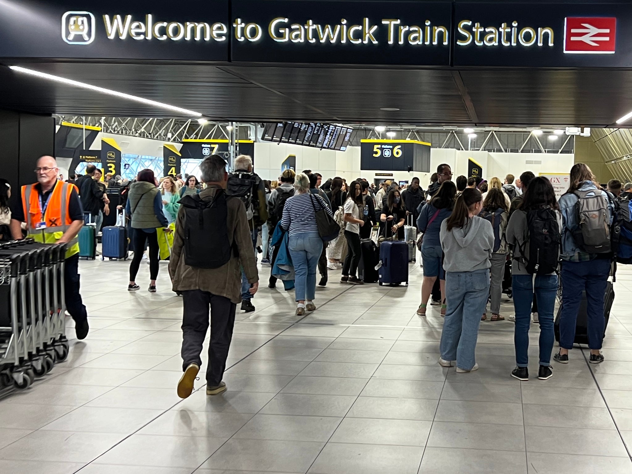 Going places? Rail station at London Gatwick airport