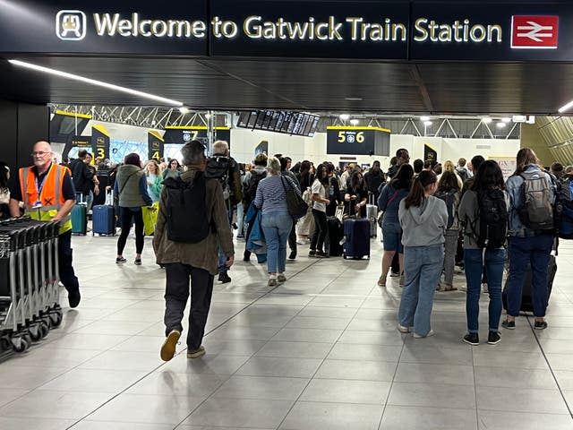 <p>Going places? Rail station at London Gatwick airport</p>