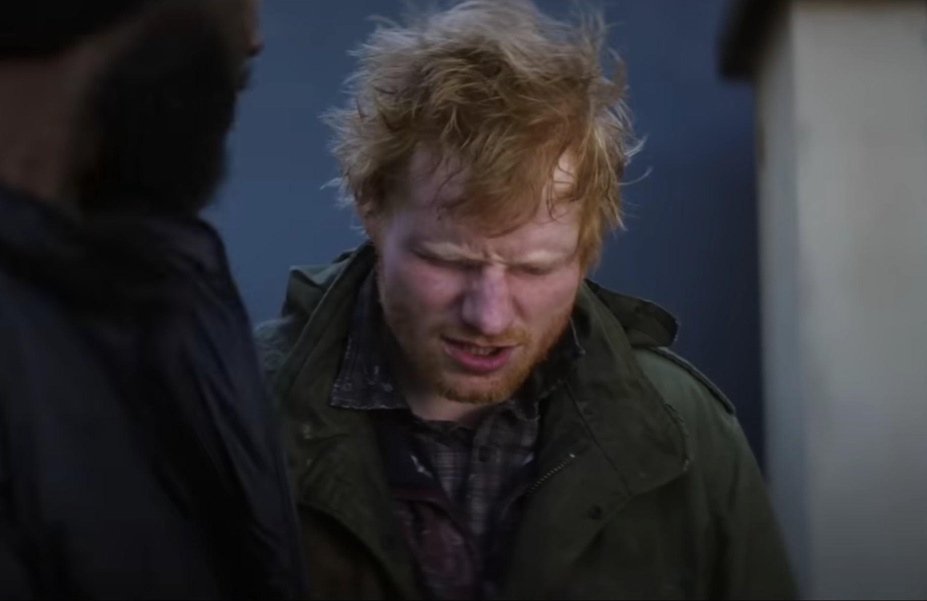 Sheeran in the trailer