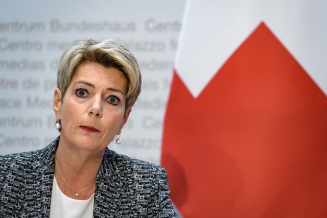 <p>Karin Keller-Sutter, the Swiss finance minister, said that ‘Money laundering harms the economy and jeopardises confidence in the financial system’</p>
