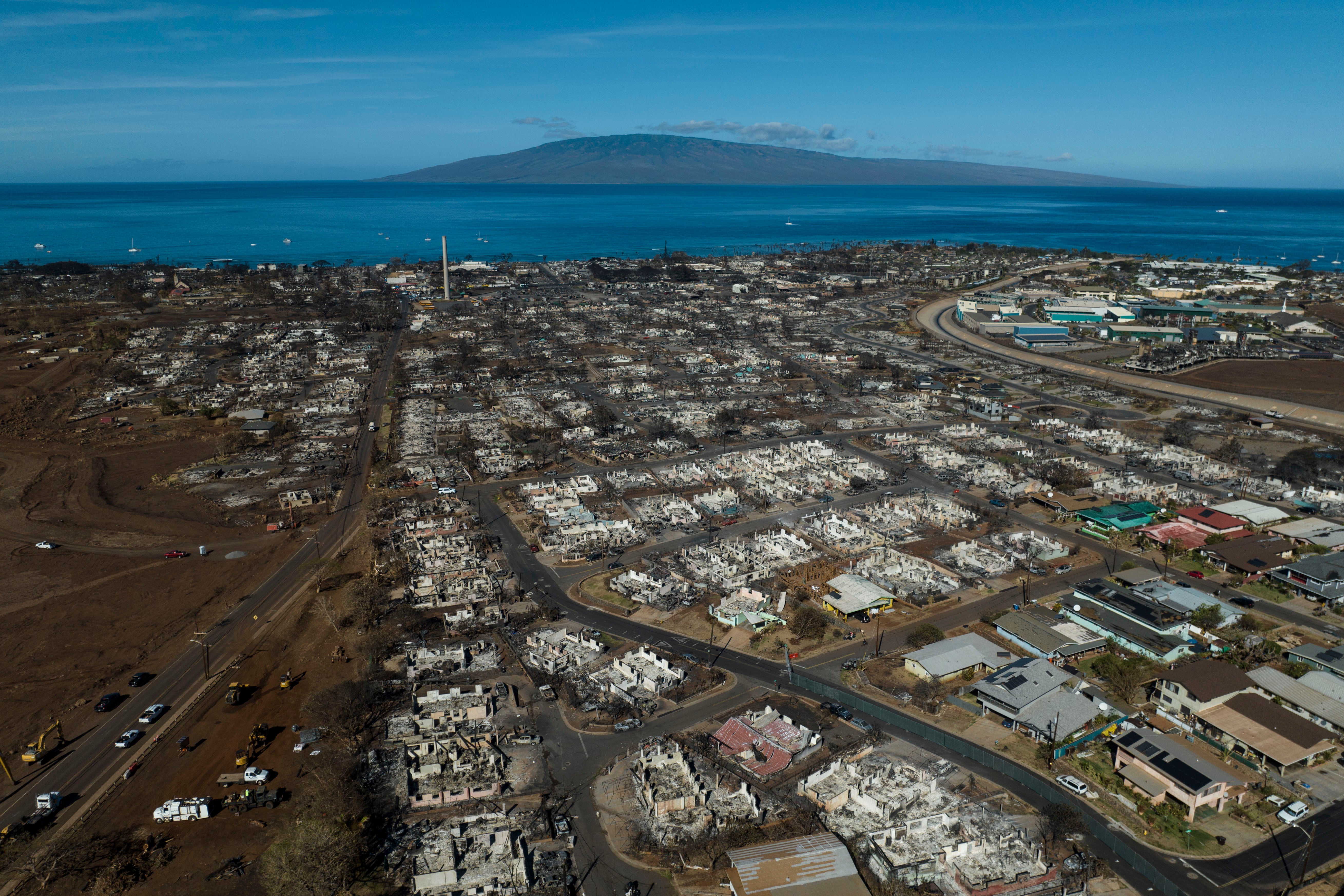 The aftermath of a wildfire in Lahaina, Hawaii, Thursday, Aug. 17, 2023