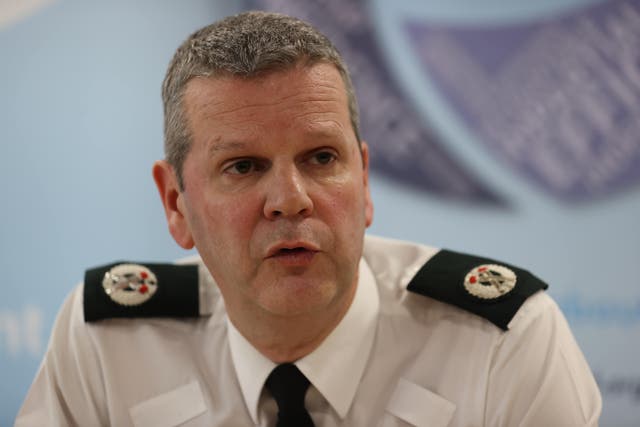 Police Service of Northern Ireland Assistant Chief Constable Chris Todd said details of three officers was placed on a bus shelter in Co Londonderry (Liam McBurney/PA)