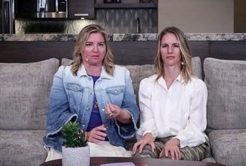 Ruby Franke and Jodi Hilderbrandt on a video for Connexions Classrooms, both have been arrested on child abuse charges