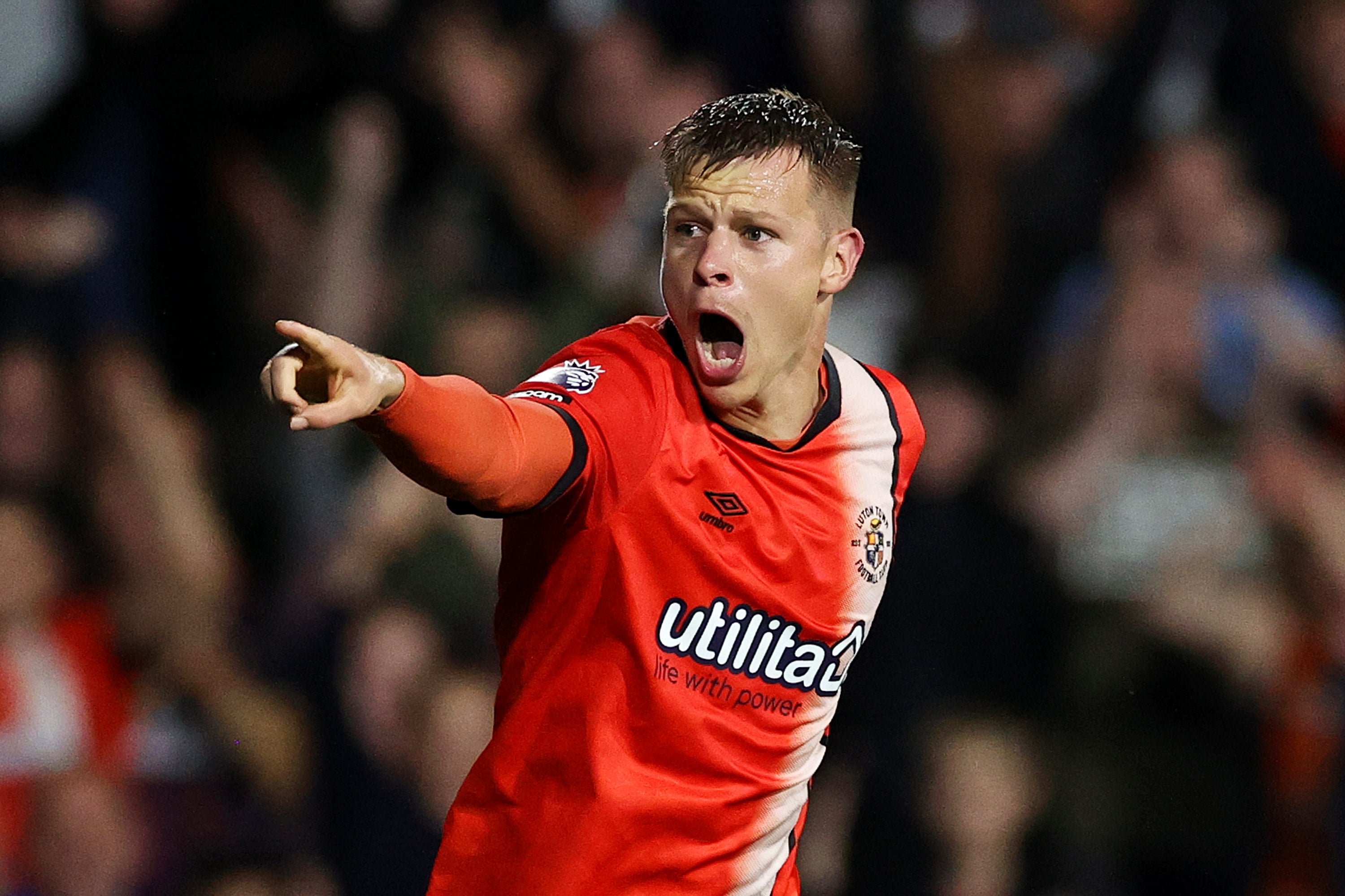 Mads Andersen pulled a late goal back for Luton but it wasn’t enough
