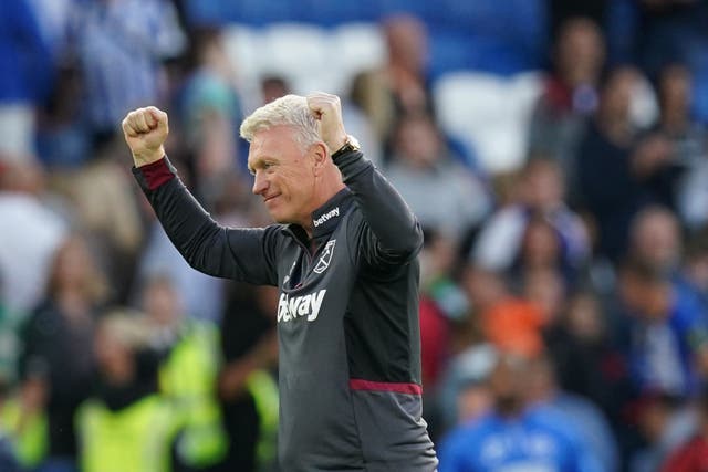 David Moyes is enjoying West Ham being top (Gareth Fuller/PA)