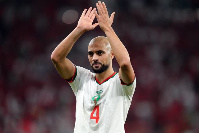 Morocco midfielder Sofyan Amrabat has joined Manchester United on loan for the rest of the 2023/24 season (Nick Potts/PA)