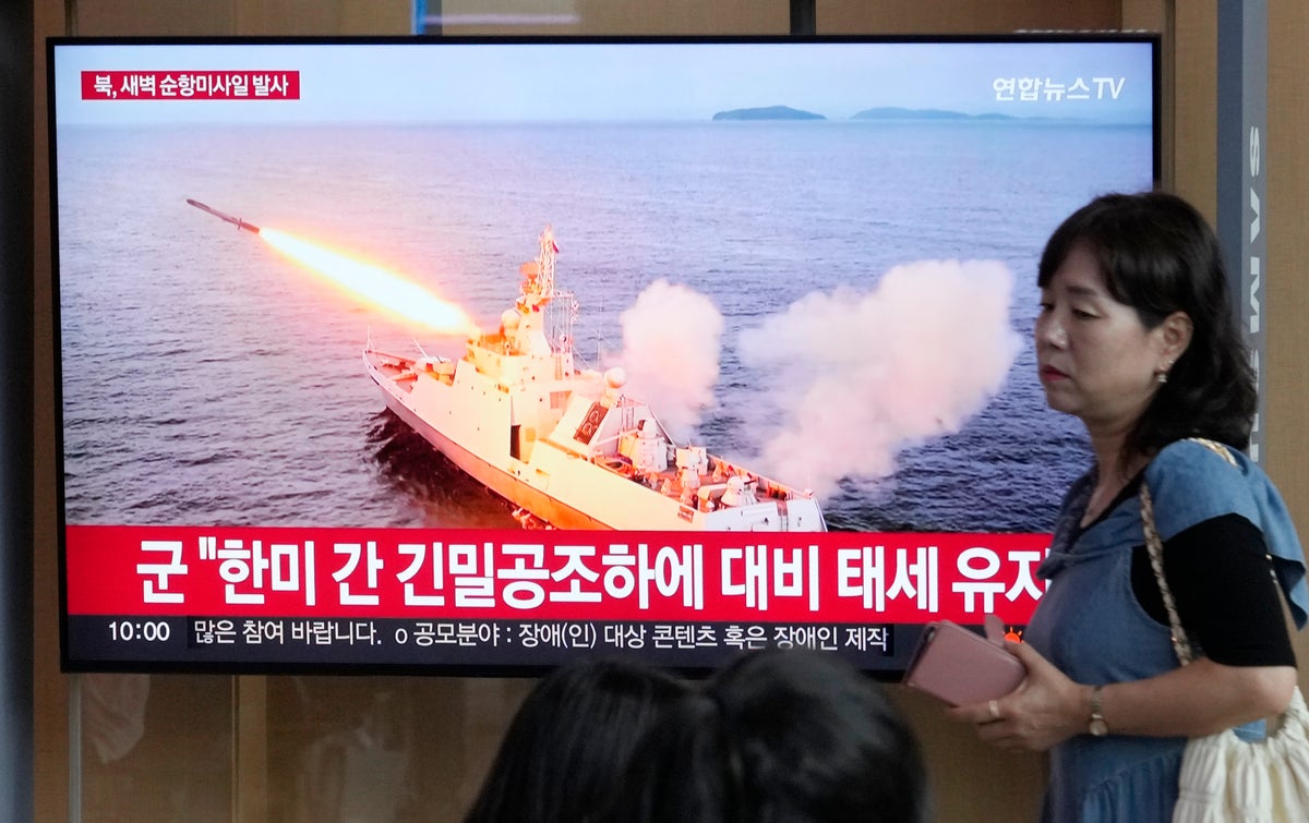 North Korea fires cruise missiles into the sea after US-South Korean military drills end