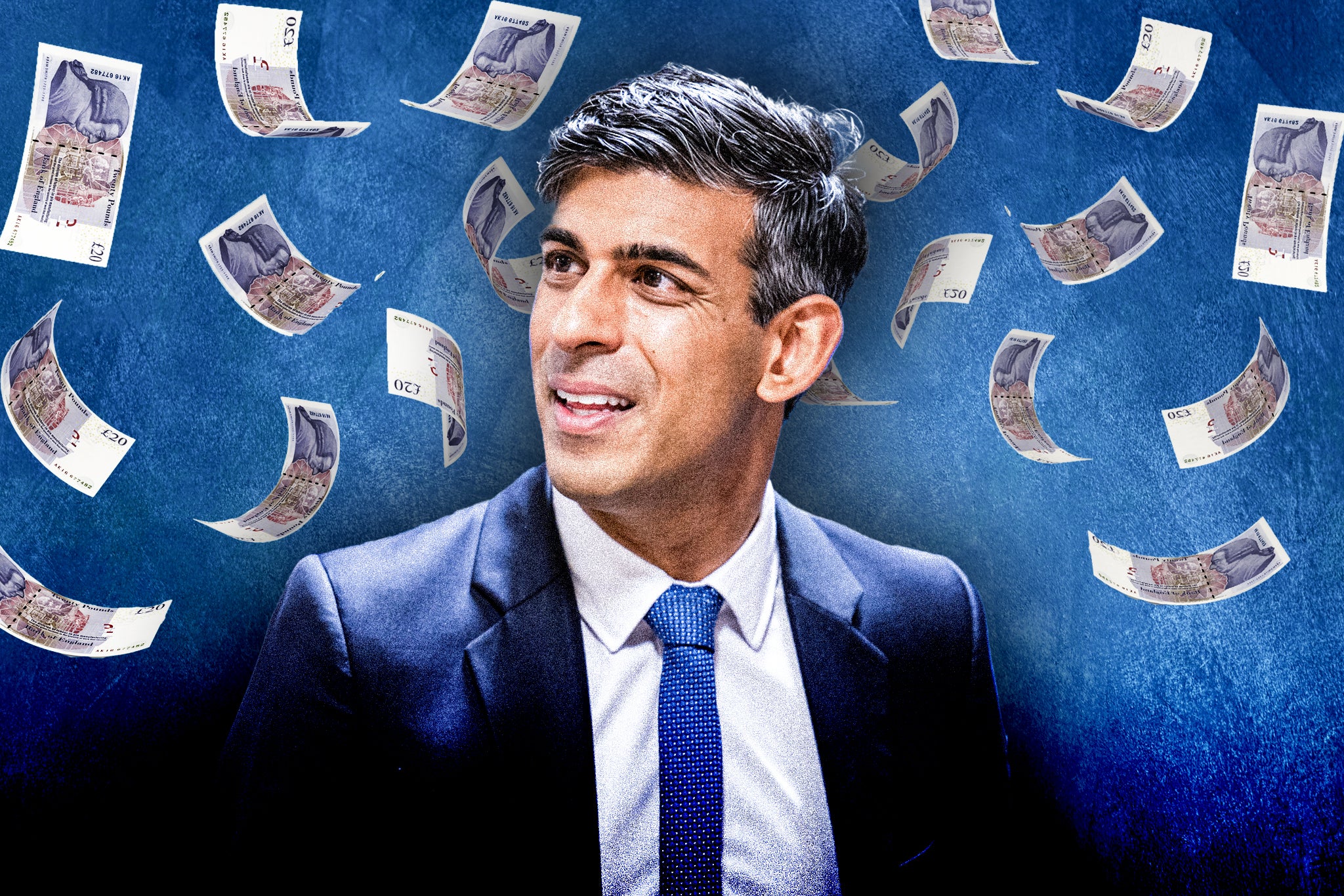 Rishi Sunak has been boosted by huge donations from a few wealthy supporters