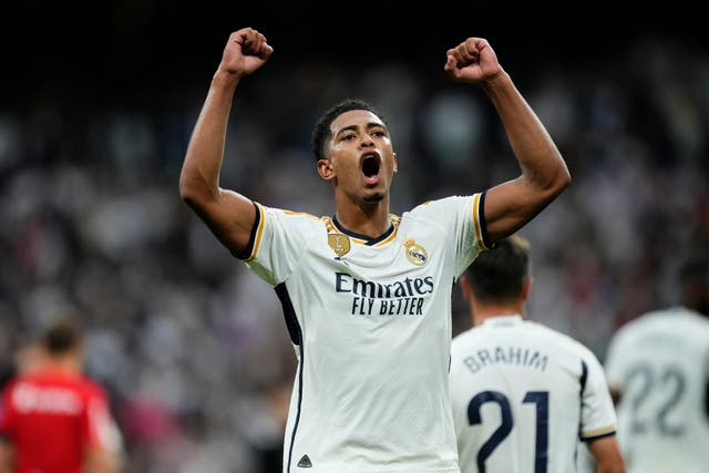 Jude Bellingham celebrates Real Madrid’s win (Jose Breton/AP)