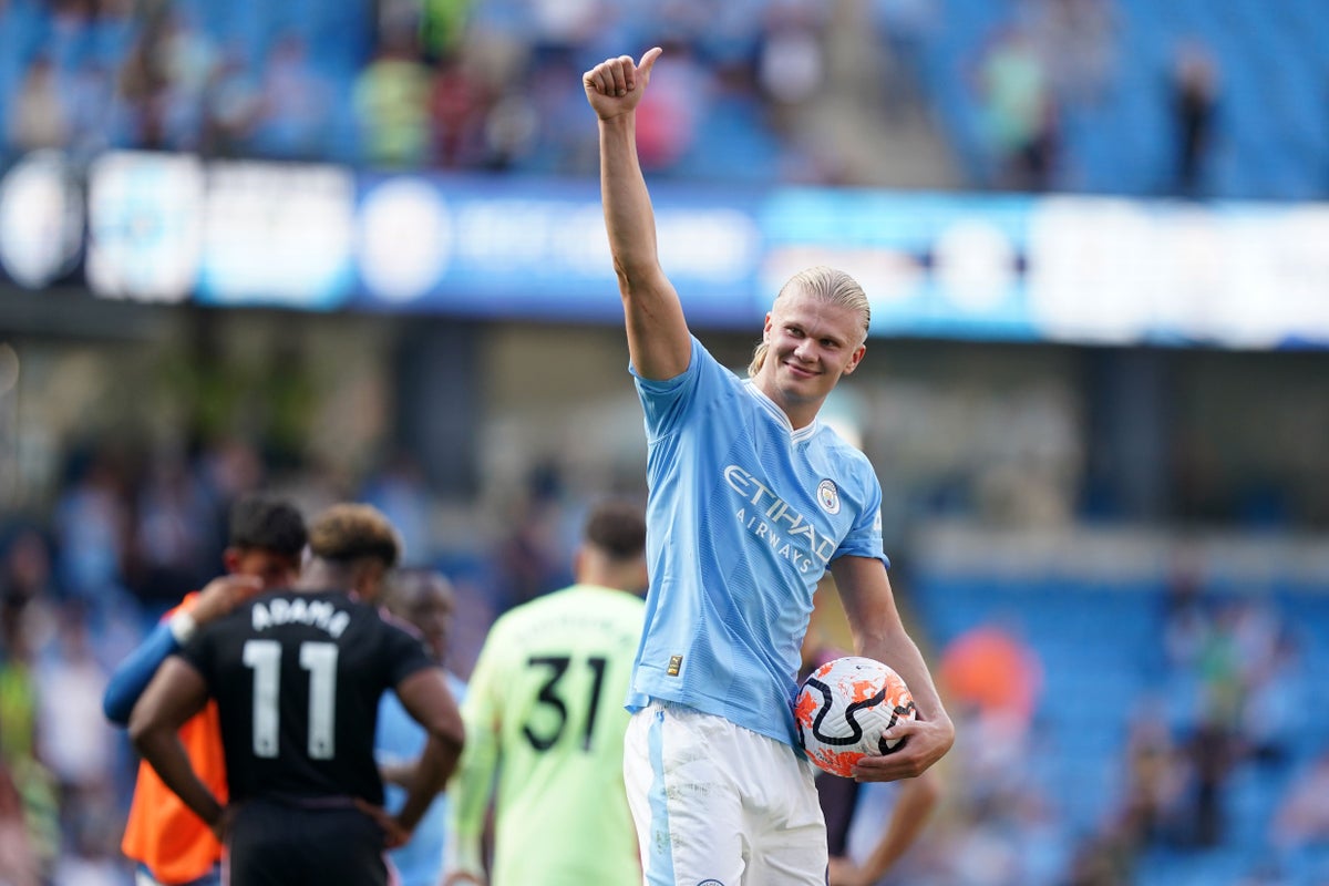 Erling Haaland hits hat-trick as Manchester City sweep aside Fulham