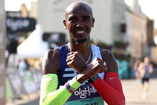 <p>Sir Mo Farah finished fourth at the Big Half in London (Steven Paston/PA)</p>