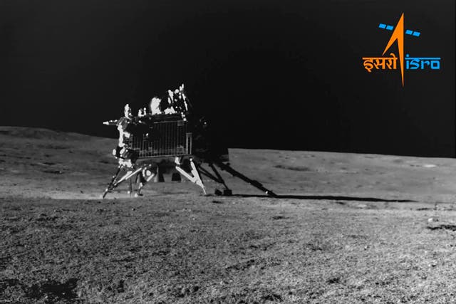 It is hoped the lander will awaken and begin more missions when the sun rises on September 22 (Indian Space Research Organisation/PA)