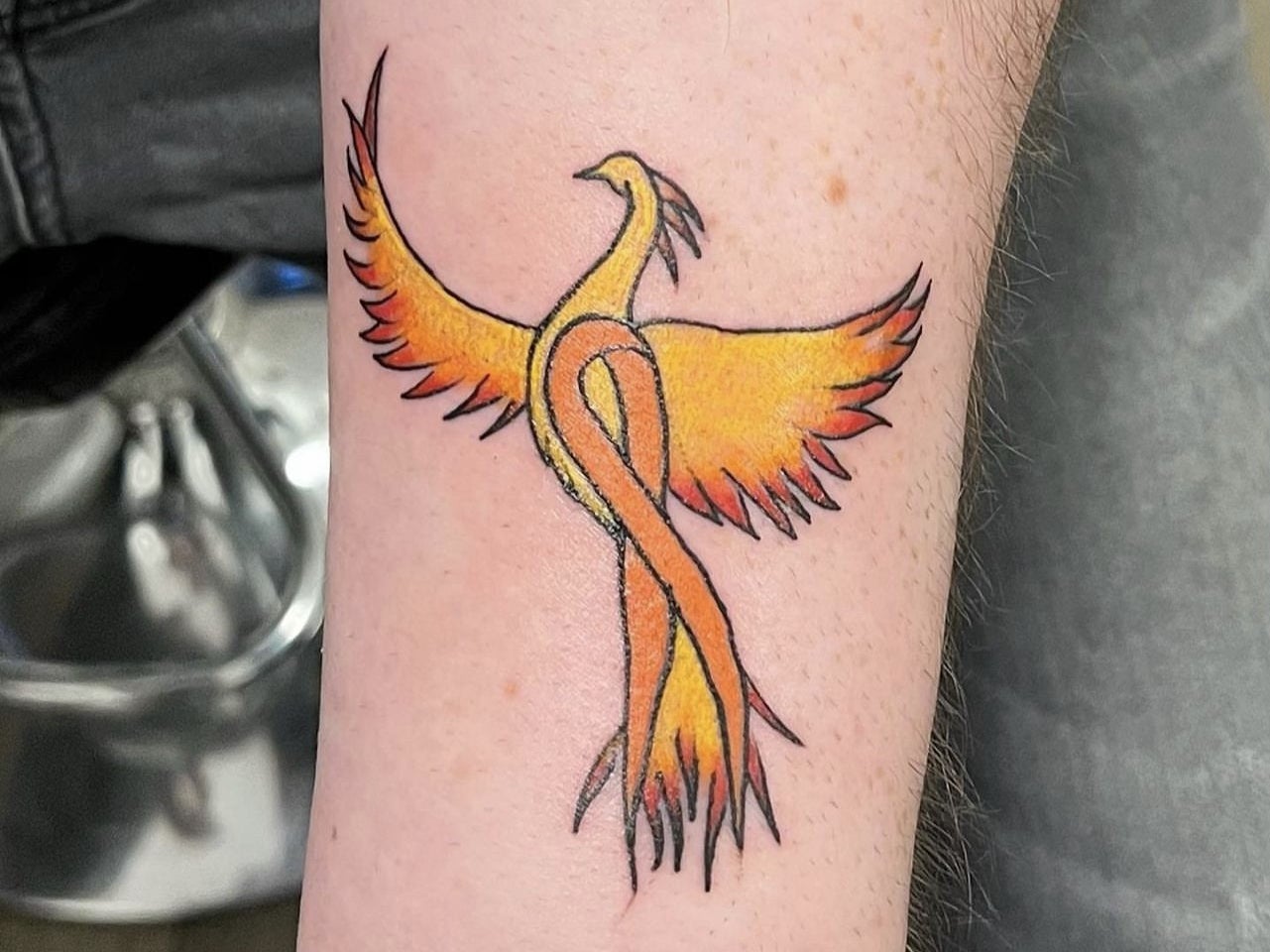 My tattoo honours my grandmother, who passed away from cancer