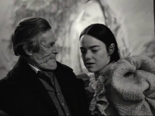 Willem Dafoe and Emma Stone in ‘Poor Things’