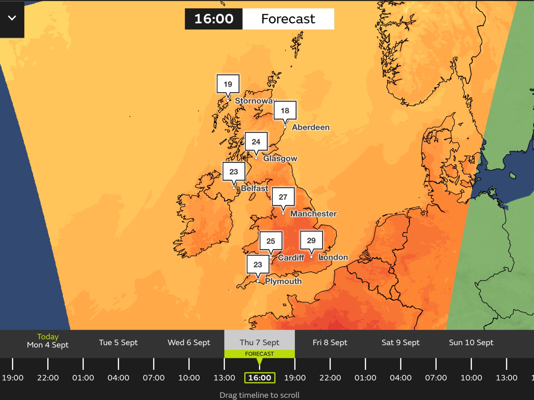 Met Office said Wednesday and Thursday are likely to be the hottest days of the week