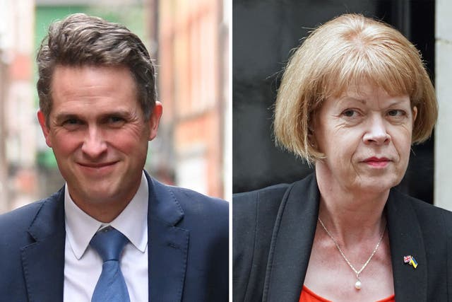 The texts passed between Sir Gavin Williamson and Wendy Morton (PA)