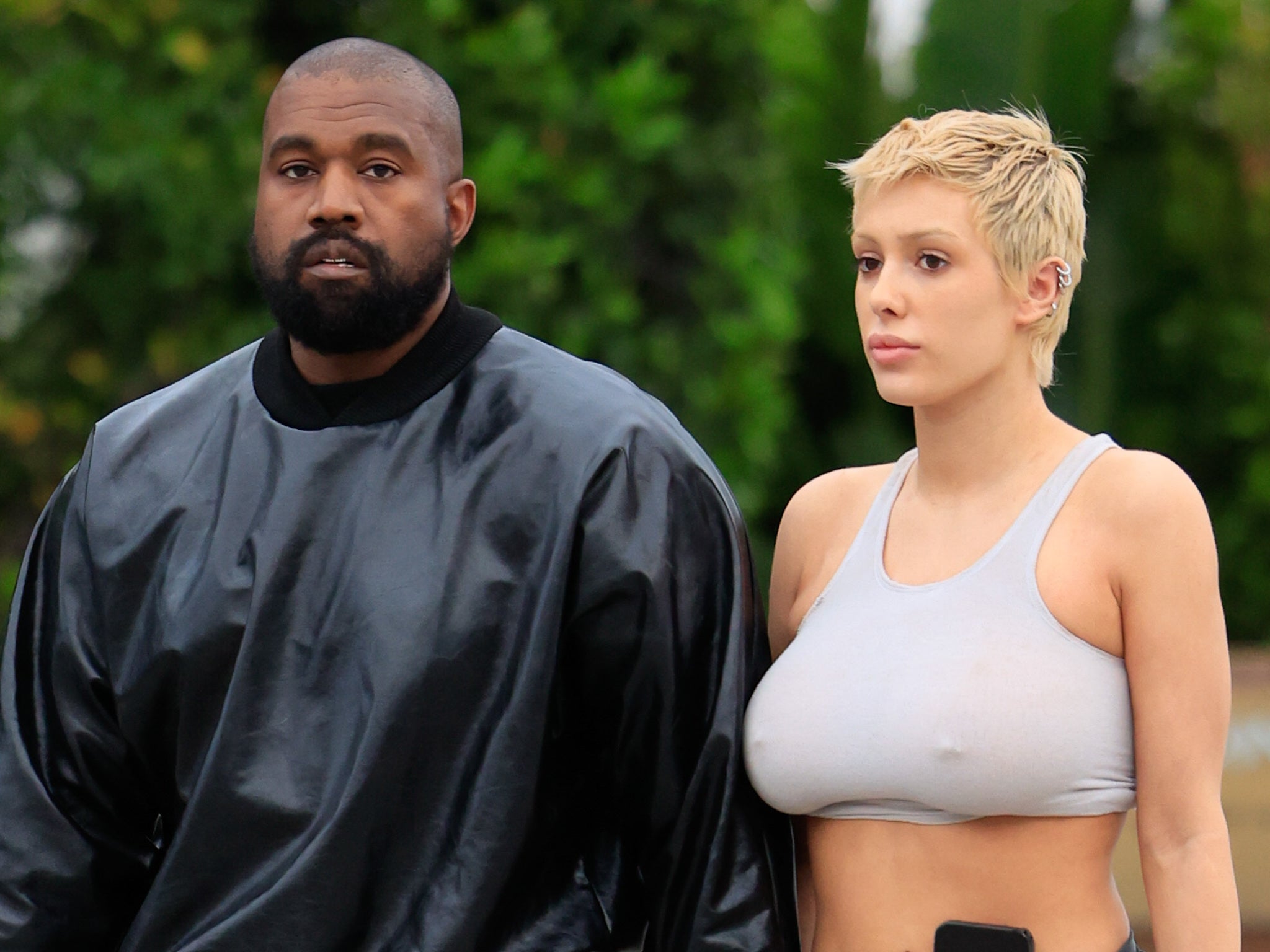 Kanye Wests wife Bianca Censori uses pillow to cover nearly nude outfit in latest Italy controversy The Independent
