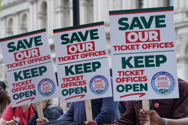 More than 680,000 responses were submitted to a consultation on proposals for a widespread closure of railway station ticket offices, watchdogs Transport Focus and London TravelWatch said (Lucy North/PA)