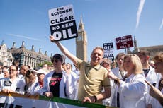 Chris Packham climate change protest: TV presenter leads scientists in Westminister demonstration