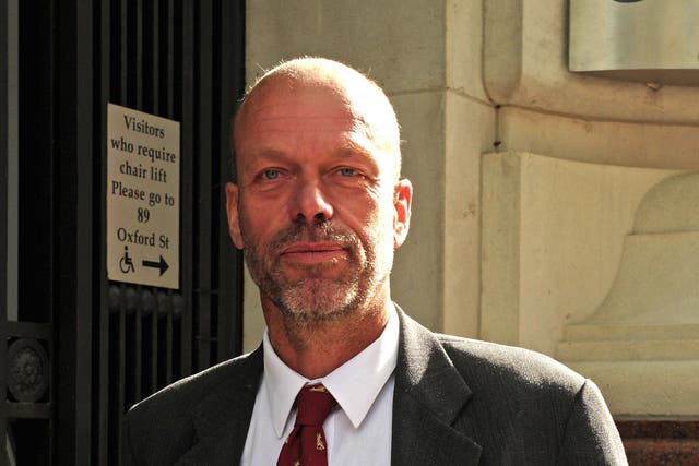 Christian GP Dr Richard Scott outside the Medical Practitioners Tribunal Service hearing in Manchester (Pat Hurst/PA)