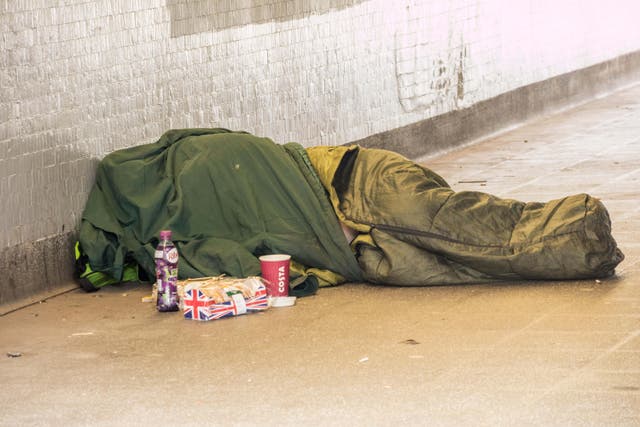 Government funding to help rough sleepers is “nowhere near enough” to make up for rising living costs and soaring rents, homeless charities have said (Alamy/PA)