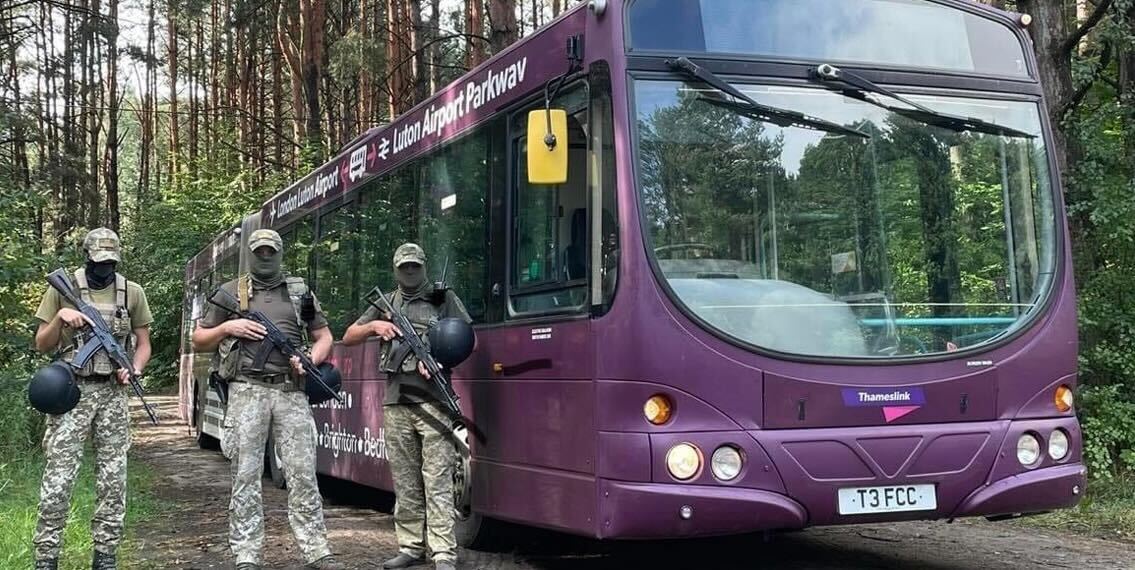 Buses from Luton Airport have arrived in Ukraine