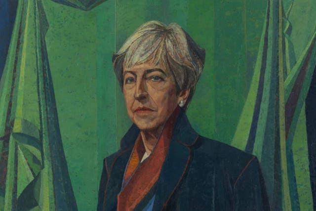 The Rt Hon Theresa May MP, painting by Saied Dai (UK Parliament)