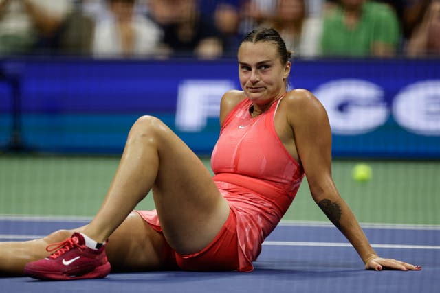 Aryna Sabalenka takes it easy against Daria Kasatkina (Adam Hunger/AP)