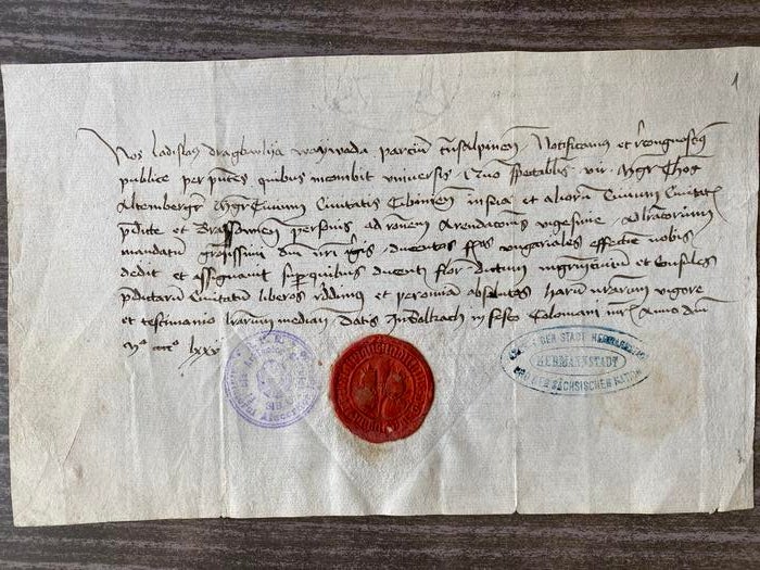 This letter written by Vlad the Impaler in 1475 contains proteins that suggest he suffered from respiratory problems and bloodied tears