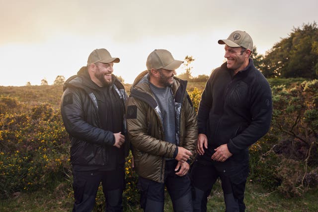 Former Exeter Chiefs rugby players Greg Bateman, Phil Dollman and Kai Horstmann are raising money for mental health charity LooseHeadz by climbing Mont Blanc (Rob Passmore/PA)