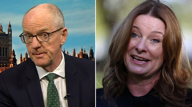 <p>Nick Gibb’s awkward reaction as he’s asked about Gillian Keegan’s sweary outburst.</p>