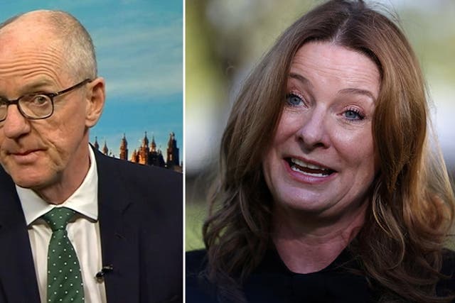 <p>Nick Gibb’s awkward reaction as he’s asked about Gillian Keegan’s sweary outburst.</p>