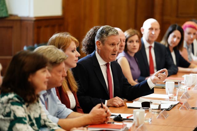 Labour leader Sir Keir Starmer during the first meeting of his new Shadow Cabinet in central London. Picture date: Tuesday September 5, 2023.
