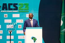 Kenya's leader says climate change is eating away Africa's GDP, calls for talks on global carbon tax