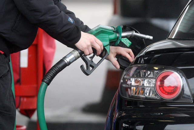 The average pump price of a litre of unleaded petrol has risen by 9p since early June (Lewis Whyld/PA)