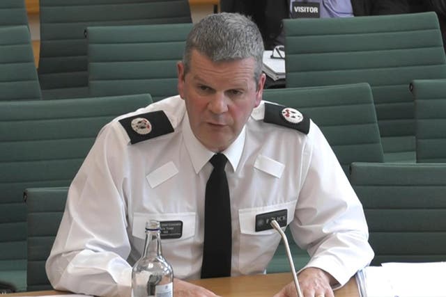 Chris Todd, Assistant Chief Constable, Police Service of Northern Ireland, answering questions in front of the Northern Ireland Affairs Select Committee in the House of Commons, London (House of Commons/UK Parliament/PA)