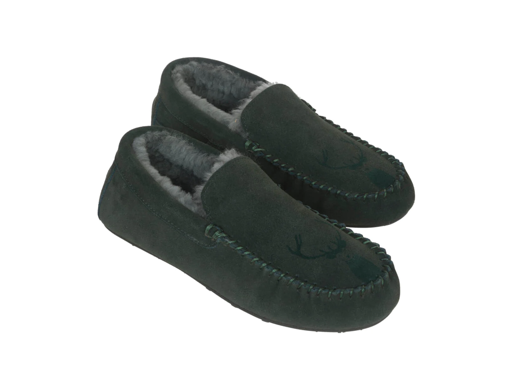 Sophie Allport Highland stag loafer slippers
