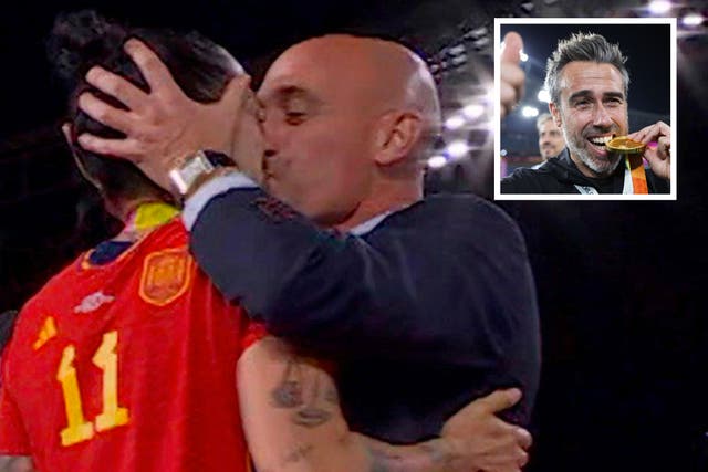 <p>Luis Rubiales’ kiss has led to the sacking of manager Jorge Vilda, inset </p>