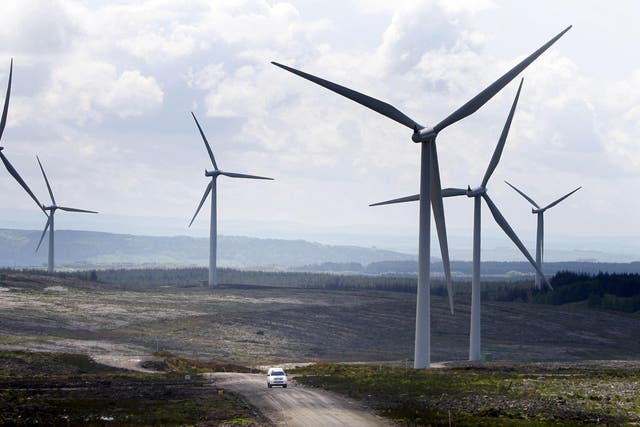 Only a small number of onshore wind farms have been built since David Cameron’s Government introduced restrictions in 2015 (Danny Lawson/PA)
