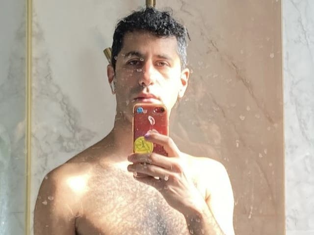 <p>Bare necessities: Author Oliver Keens and his chest hair</p>