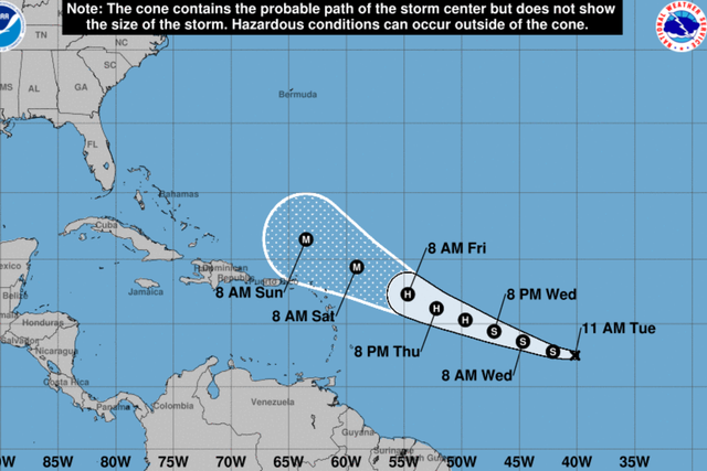 <p>Tropical Storm Lee is expected to strengthen into a major hurricane </p>