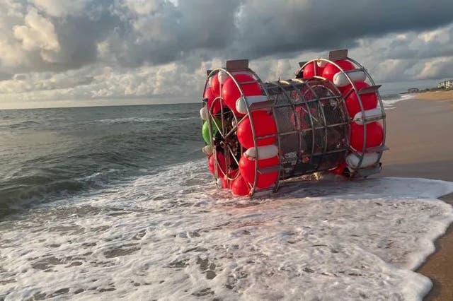 <p>A Florida man was arrested after a three day standoff at sea with the US Coast Guard for trying to cross the Atlantic in a human-powered hamster wheel.</p>