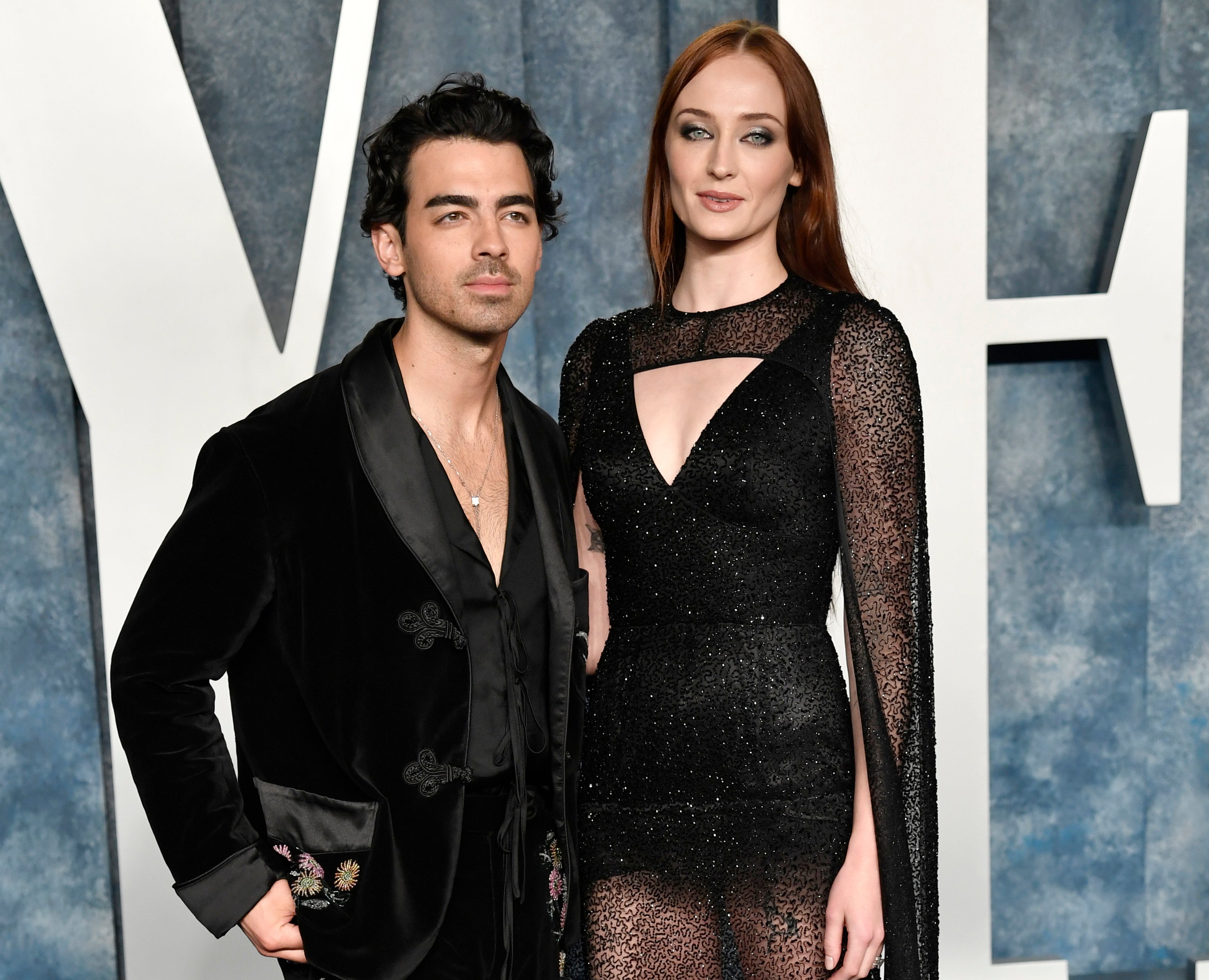 Joe Jonas and Sophie Turner appear at the Vanity Fair Oscar Party on 12 March 2023