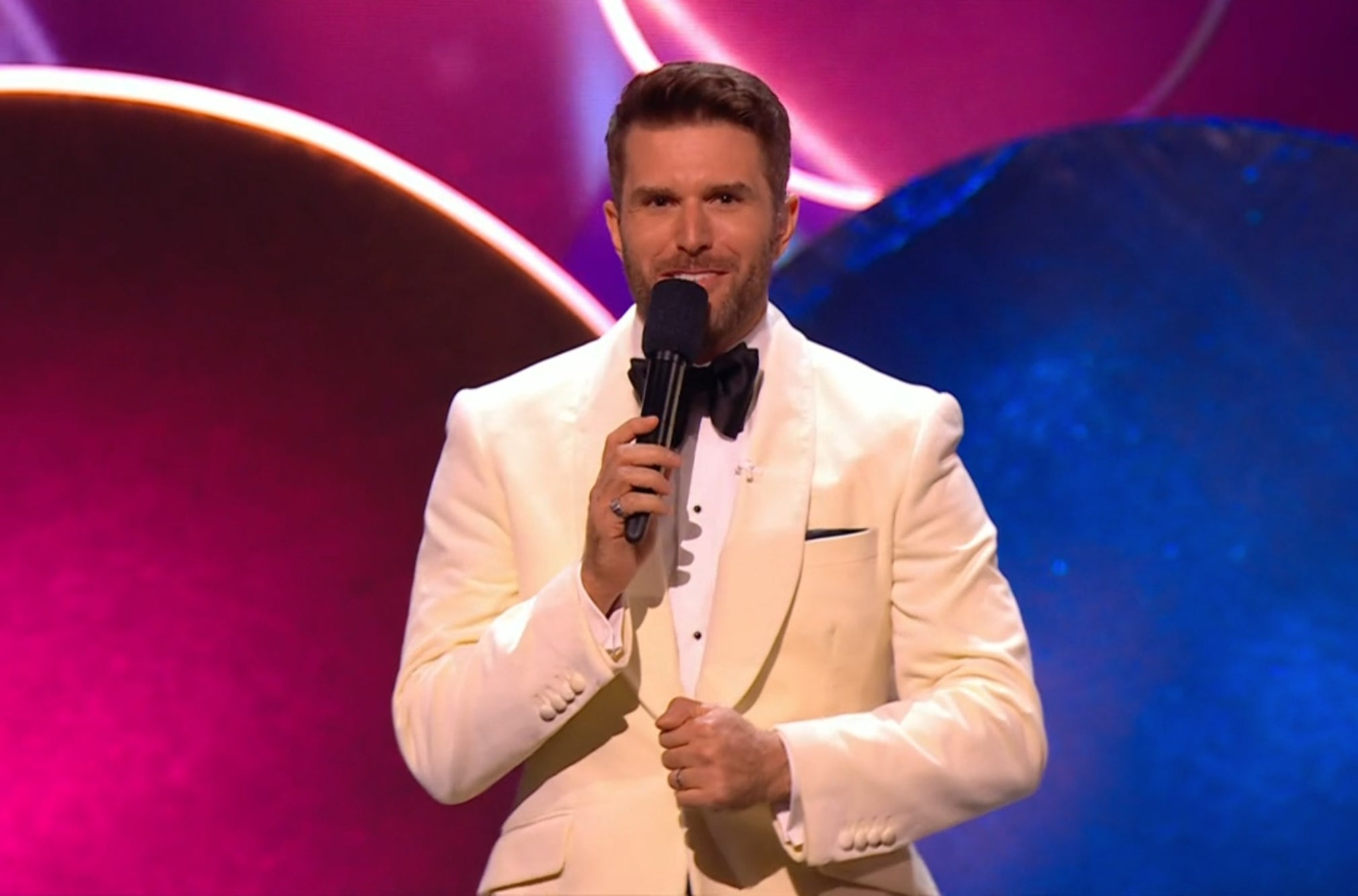Dommett was as perplexed as viewers by Lancashire’s voice