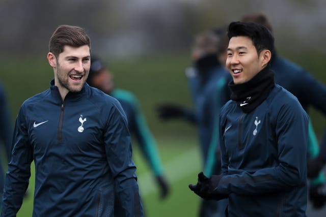 Tottenham teammates Ben Davies, left, and Son Heung-min could line up against each other in the Wales v South Korea friendly on Thursday (John Walton/PA)