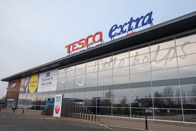 A Tesco Extra store, as the company’s chief executive Ken Murphy called for political parties to back green innovation (Joe Giddens/PA)
