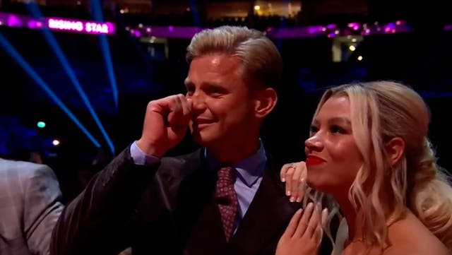 <p>Bobby Brazier’s National Television Award acceptance speech leaves dad Jeff Brazier in tears.</p>