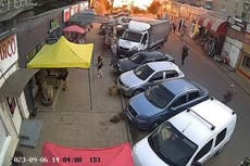 Russia-Ukraine war – live: 16 killed in missile strike on market town during ‘evil’ attack