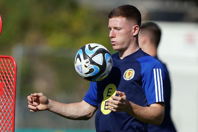 Elliot Anderson trained with Scotland earlier this week (Andrew Milligan/PA)